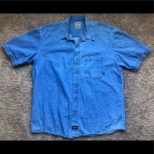 Dickies Denim Short Sleeve Button Down